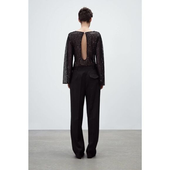 ZARA WOOL BLEND MENSWEAR STYLE PANTS LIMITED EDITION - Picture 6 of 8